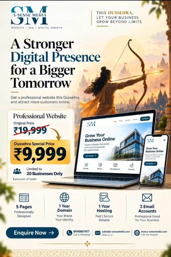 S-Sense Media Dussehra Offer Poster